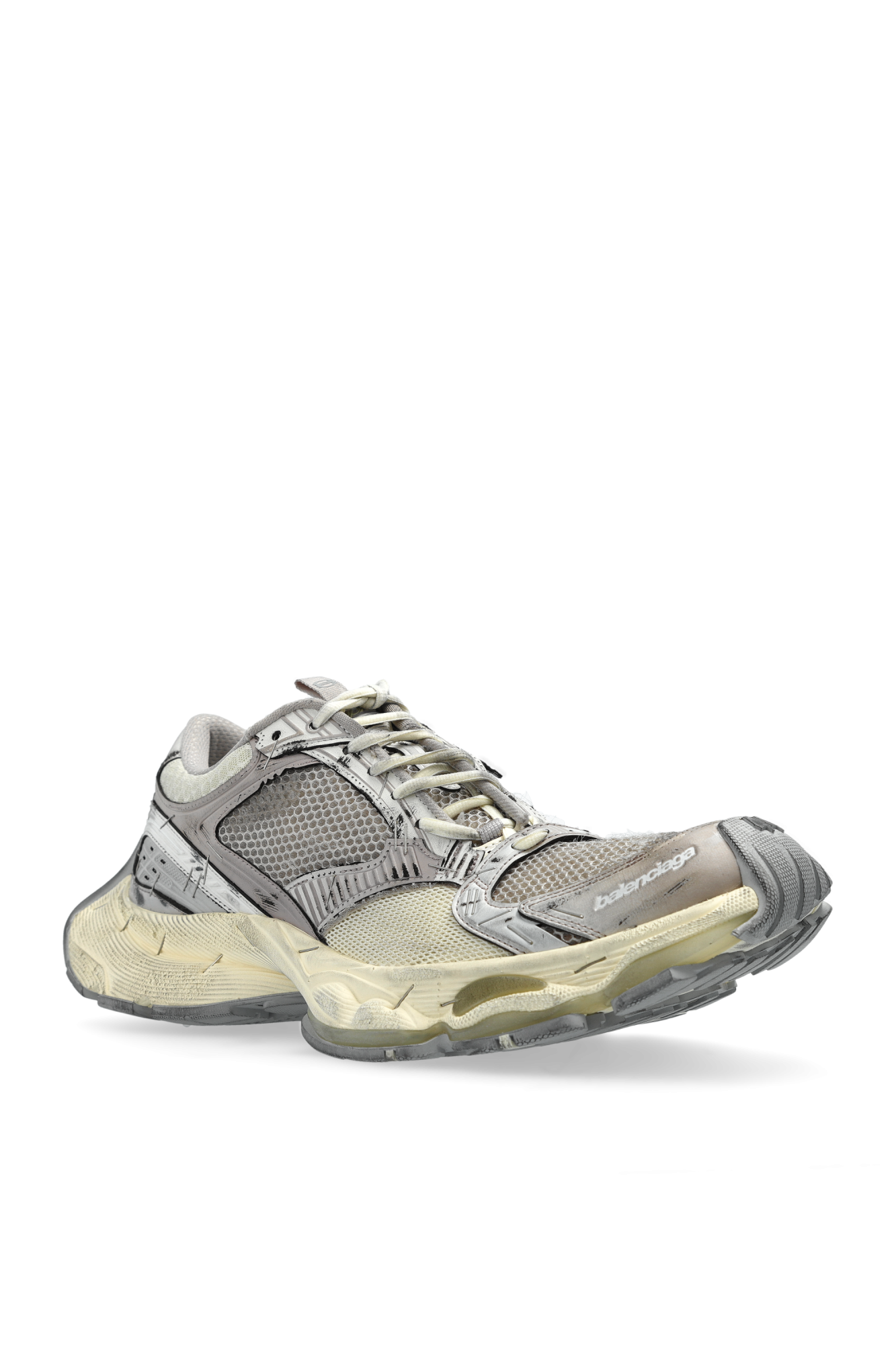 【関税込み】Balenciaga グレー＆ベージュ Stapler スニーカー Balenciaga Stapler Sneakers | Saks Fifth Avenue